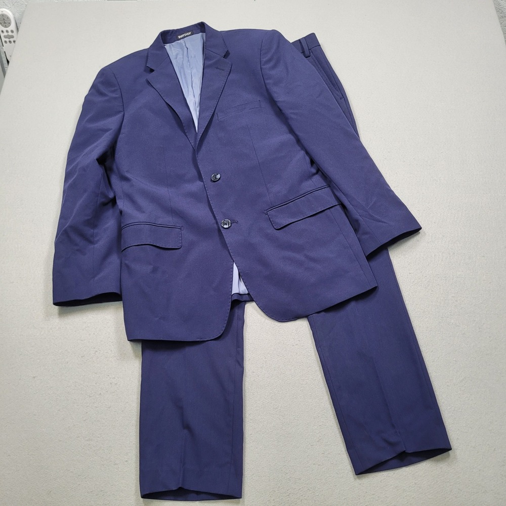 SuitShop Mens Slim Fit Stretch Suit Brilliant Blue 40R 31R PO1064